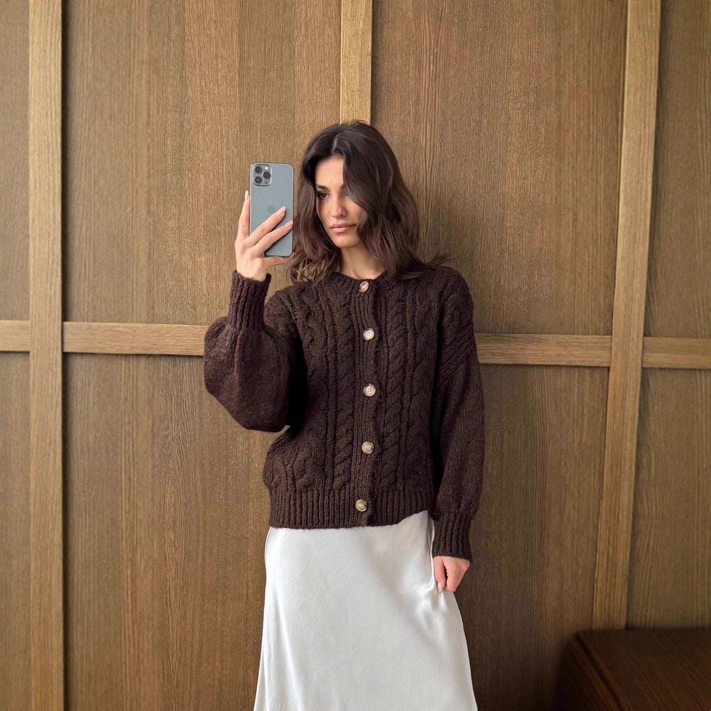 Round Neck Retro Long Sleeve Sweater