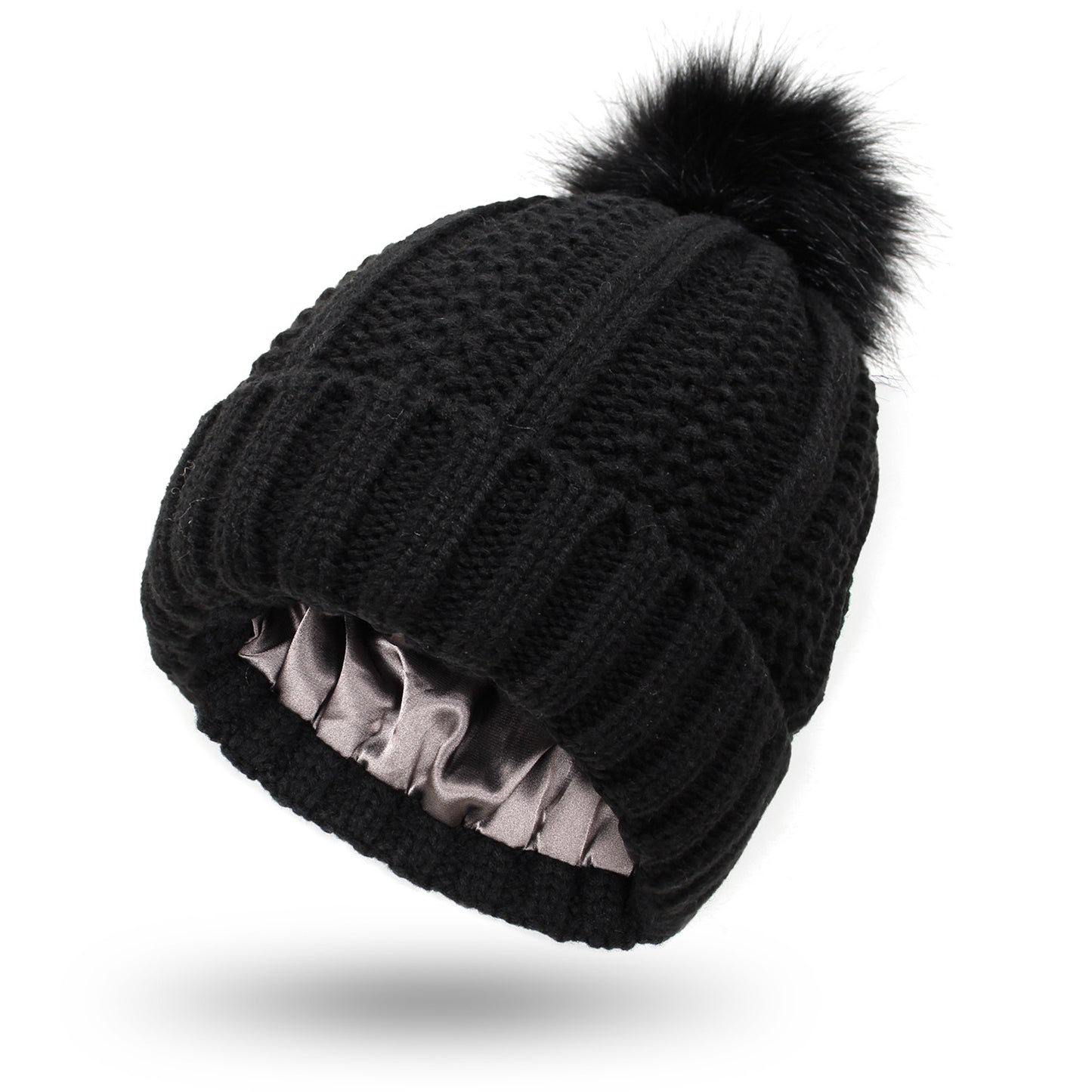 Stretchy Satin Lined Skull Beanie